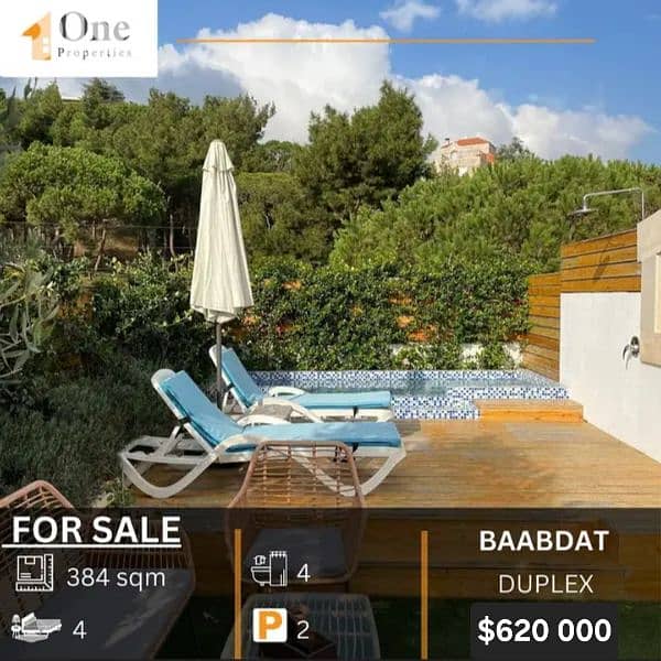 DUPLEX FOR SALE IN BAABDAT 0