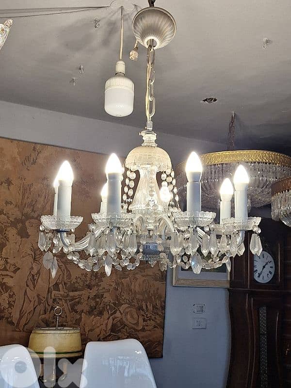 czech antique crystal chandelier 0