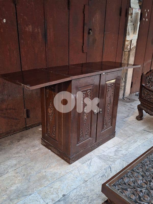 antique eastern wooden massif wood bar 1
