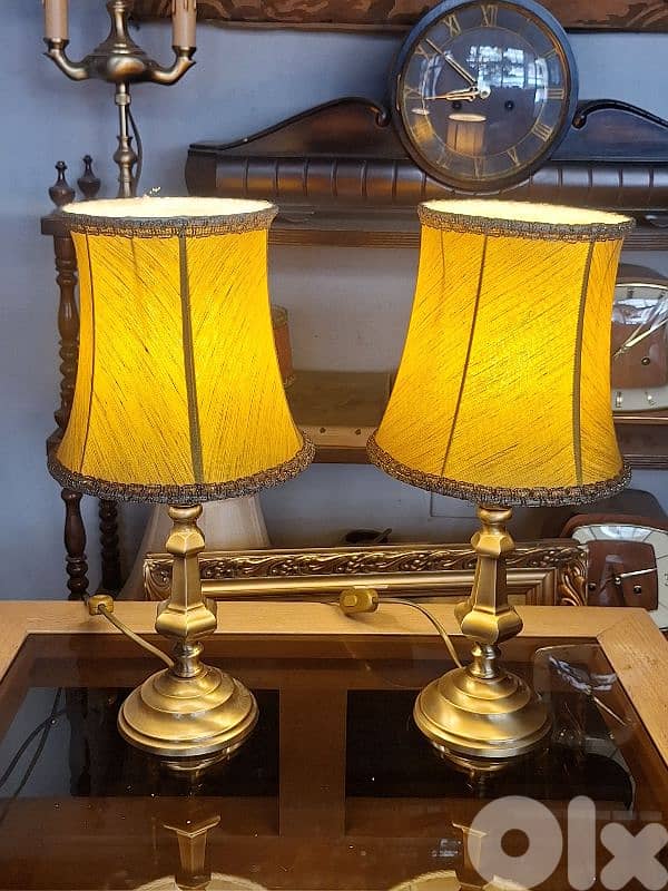 2 italian brass lamps 0