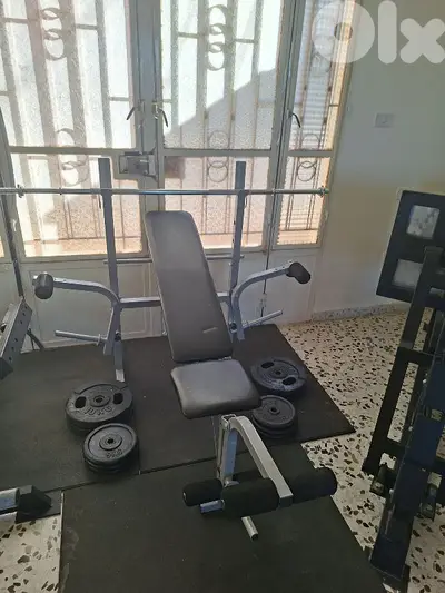 Bench + axe + 70kg