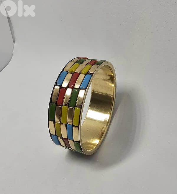 10$ brass bakelite multi color bracelet 0