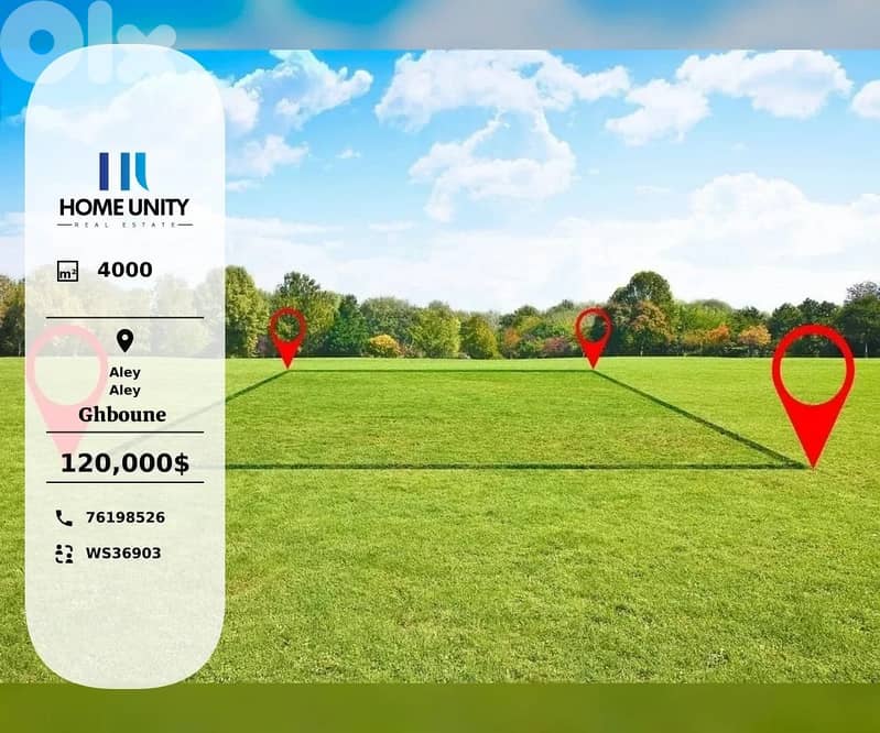 Land for Sale in Ghboune Aley 0