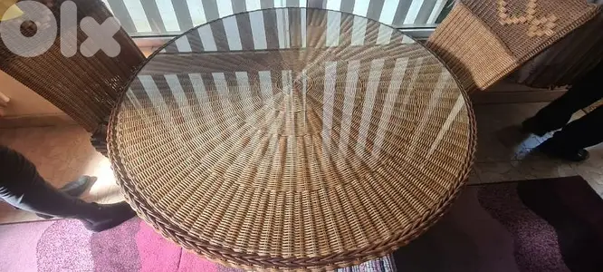 Round Dining Table bamboo made in Malaysia