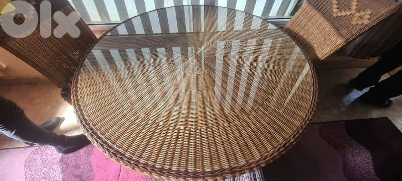 Round Dining Table bamboo made in Malaysia 0