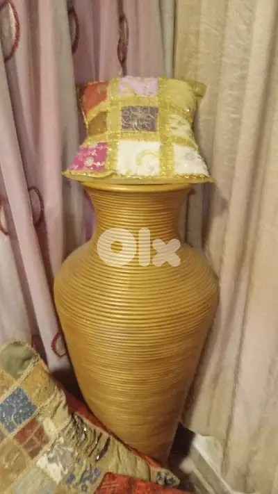 Large Wicker Floor Vase bamboo made in Malaysia