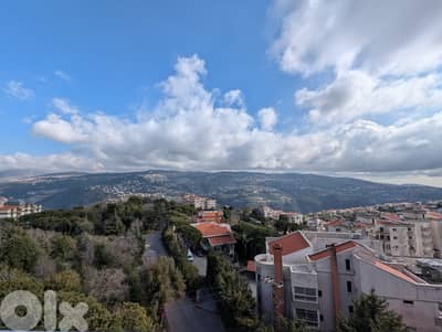 L20935- Bright Apartment with Mountain & Sea View For Sale in Ajaltoun