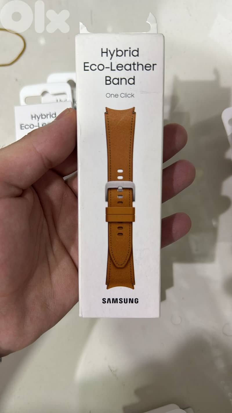 Samsung hybrid Eco-leather band camel 0