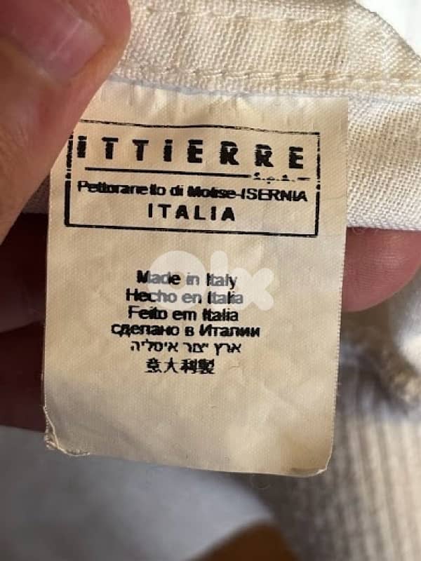 Vintage Versace Sport White Linen Bomber Jacket - L/XL - Made in Italy 4
