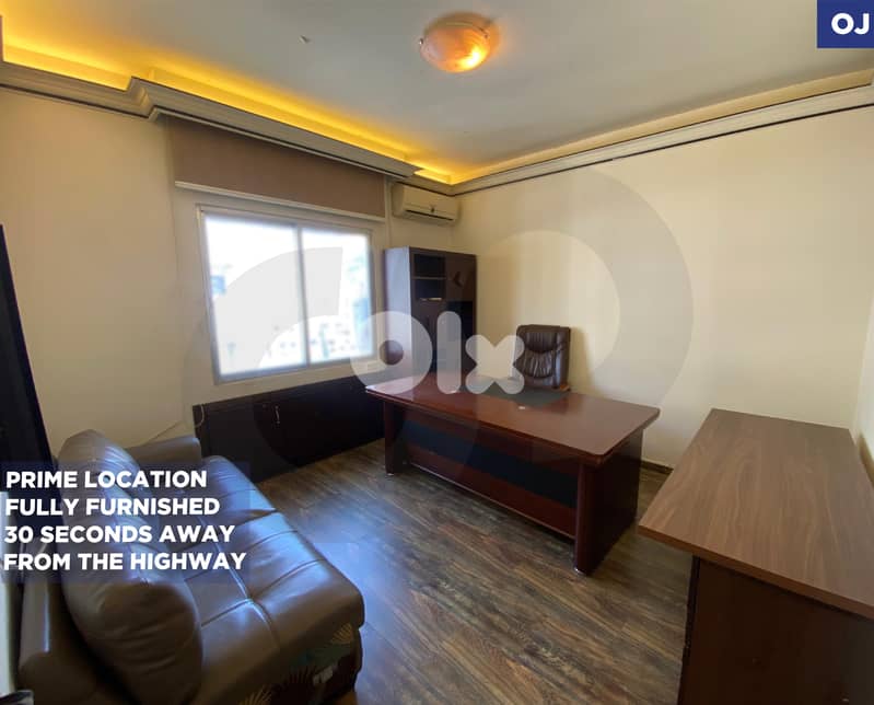 Fully furnished office/Zalka/زلقا/strategic location/ REF#OJ134957 ! 0