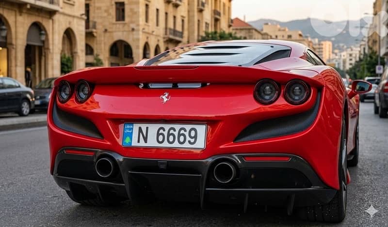 Golden plate number 6669/N 0