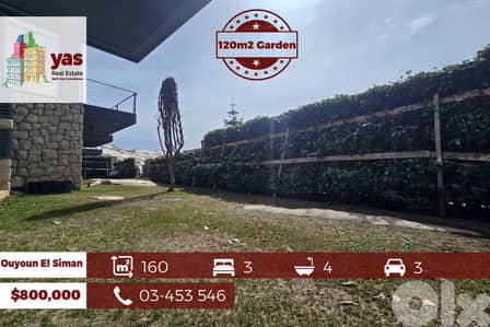 Ouyoun El Siman 160m2 | 120m2 Garden | Triplex Chalet | Gated | DA | Ouyoun El Siman 160m2 | 120m2 Garden | Triplex Chalet | Gated | DA |