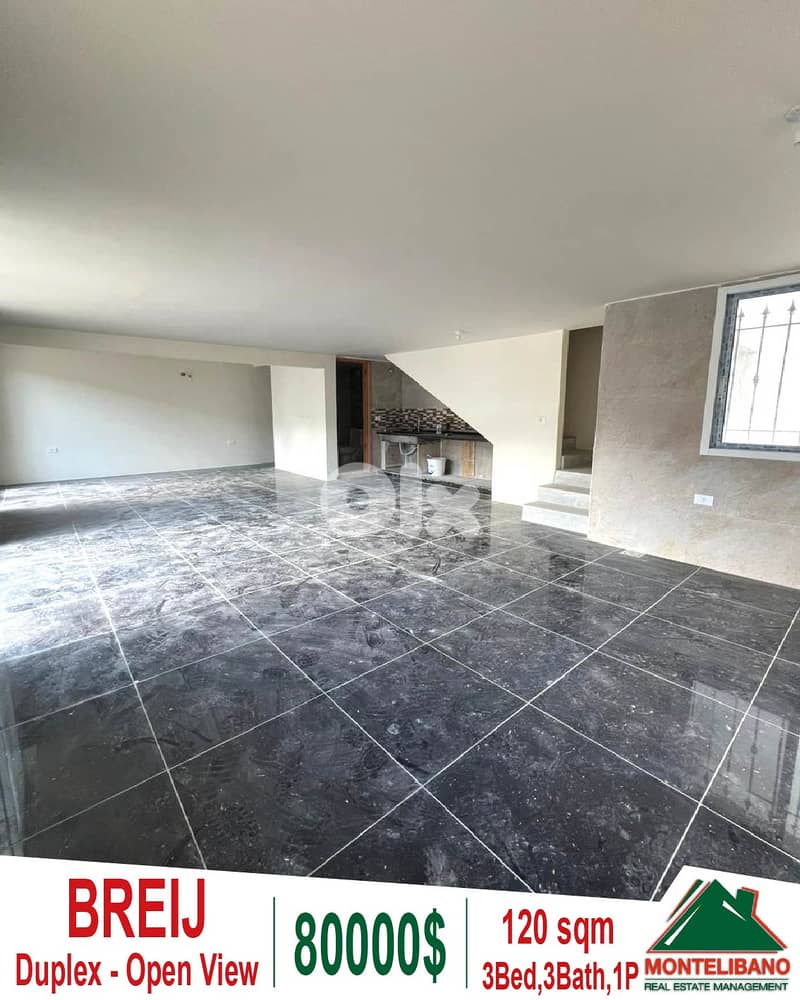 120 sqm Duplex For Sale in Breij بريج with Open View 0