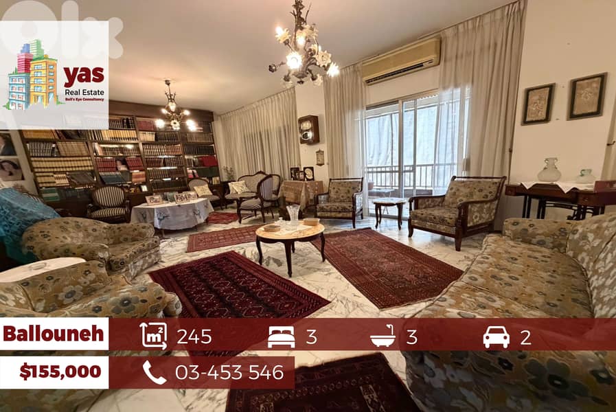 Ballouneh 245m2 | Well Maintained | Perfect Catch | EL | 0
