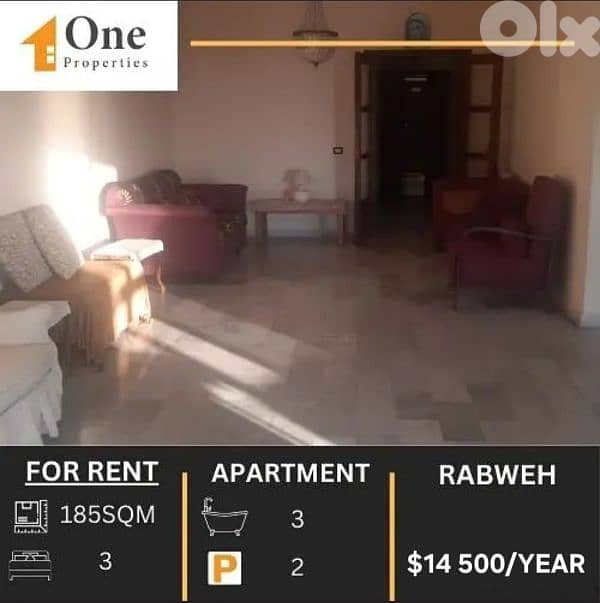 APARTMENT FOR RENT IN RABWEH 0