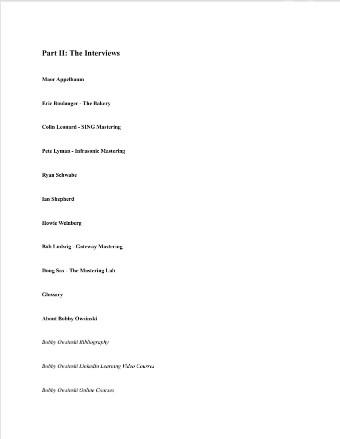 The Mastering Engineer's Handbook 5th Ed by Bobby Owsinski (eBook) 8