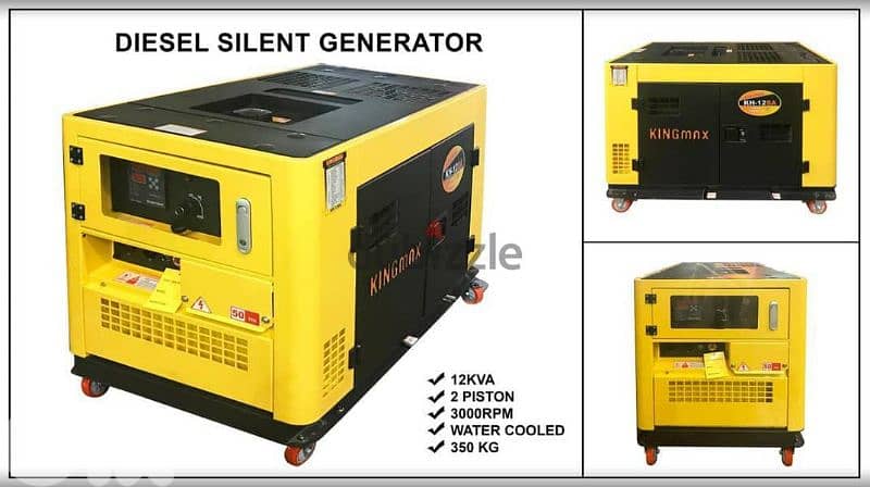 Electric Generator KingMax 12KVA Super Silent  مولد كهربائي مازوت 0