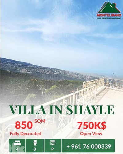 Fully Decorated 850 sqm Villa For Sale in Shayle سهيلة with Open View