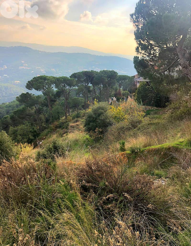 Land for sale in Broumana/ Open view 1