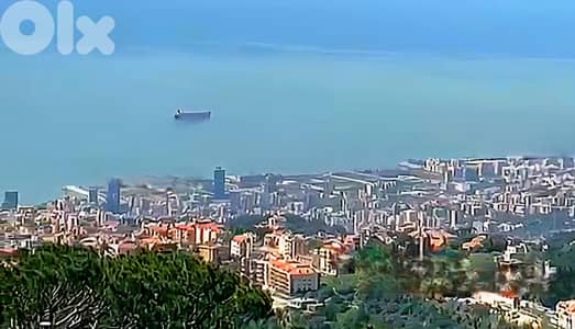 Land for sale in Broumana/ Open Seaview