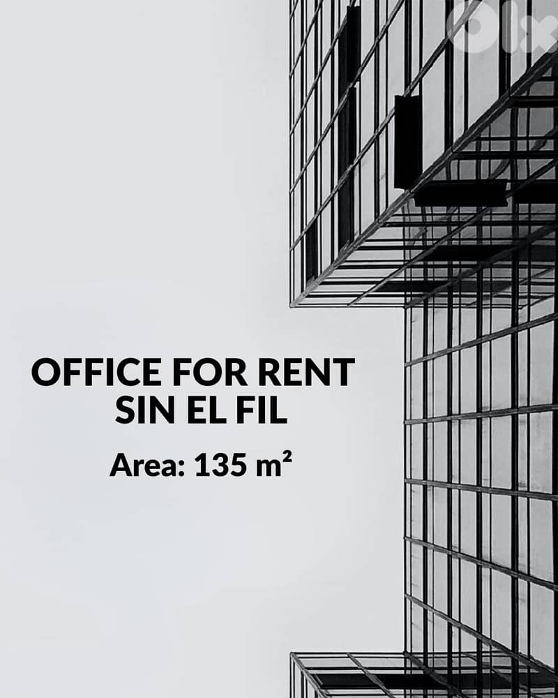 RAO26-5013 Office 135 m² for Rent – Sin El Fil (Prime Location) 0