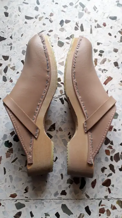 Vintage sweden wooden clogs shoes slipper