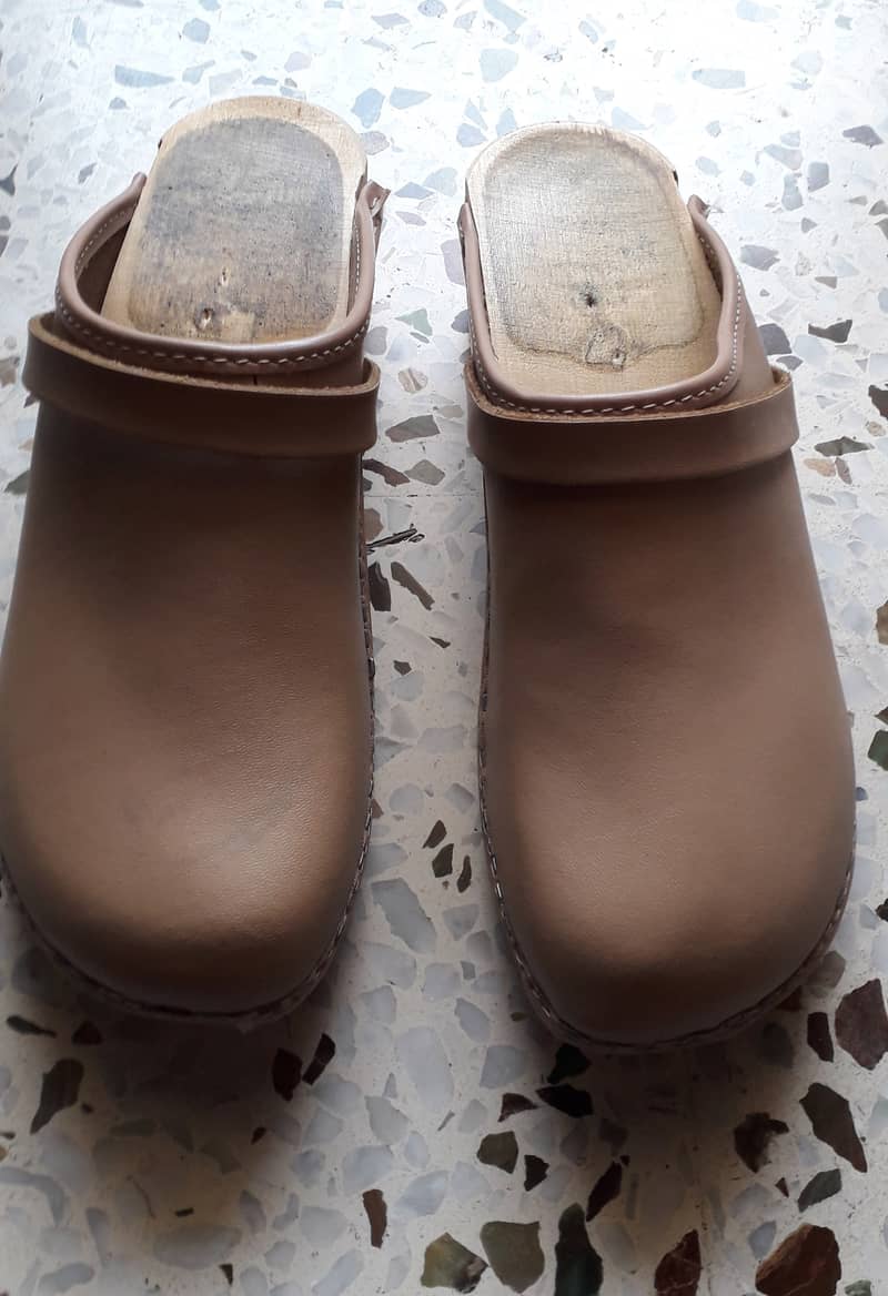 Vintage sweden wooden clogs shoes slipper 4