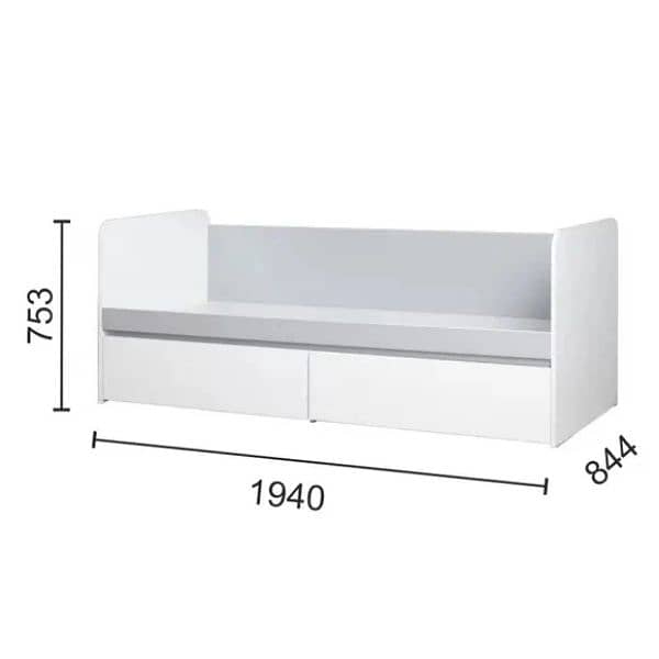 New Bed 100~120cm with Drawers High Quality 0