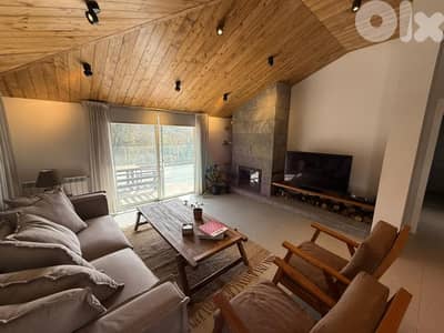 Furnished 2 bedroom Chalet+terrace+mountain view 4sale in Faraya-فاريا