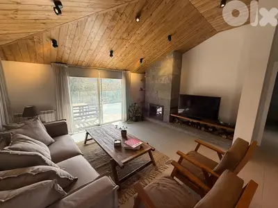 Furnished 2 bedroom Chalet+terrace+mountain view 4sale in Faraya-فاريا