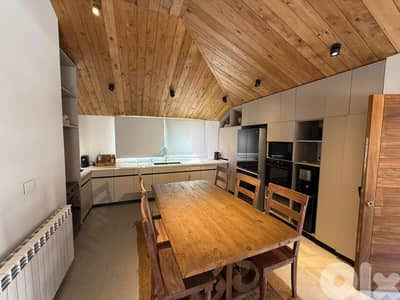 Furnished 2 bedroom Chalet+terrace+mountain view 4sale in Faraya-فاريا