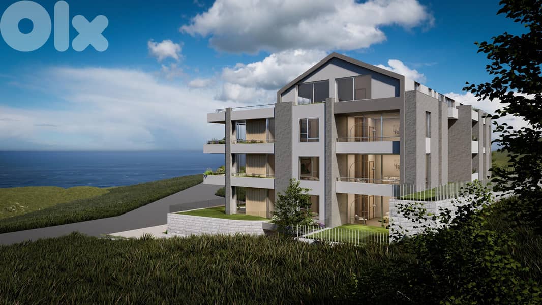 Apartment for sale in Kfaraabida/ roof/ Under construction/ Seaview/ T 0