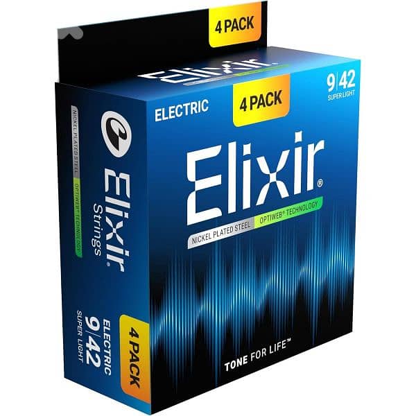 Elixir Guitar Strings - 4 Pack 0