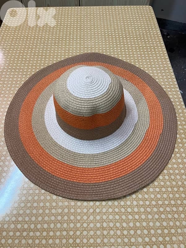 stripped floppy sun woman’s hat 0