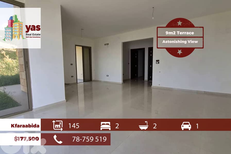 Kfaraabida 145m2 | 9m2 Terrace | Astonishing View | Calm Area | MCH 0