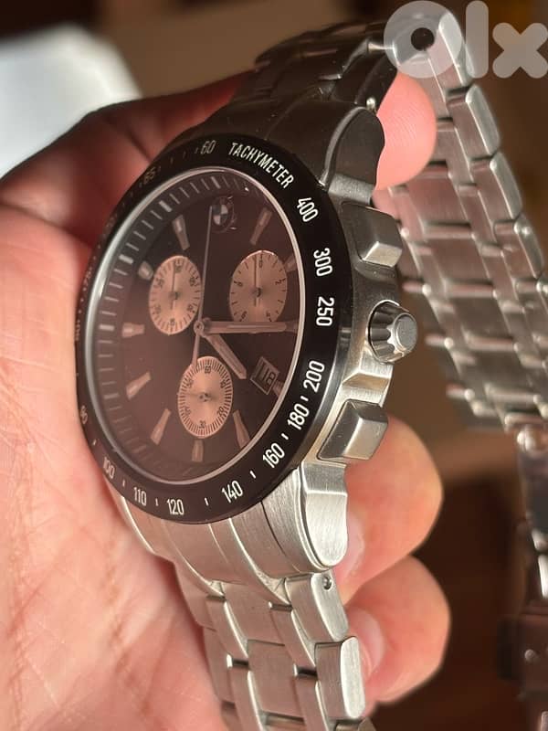 BMW Men Chronograph Watch by Tourneau-Swiss Movement ETA-Stainless Stl 5