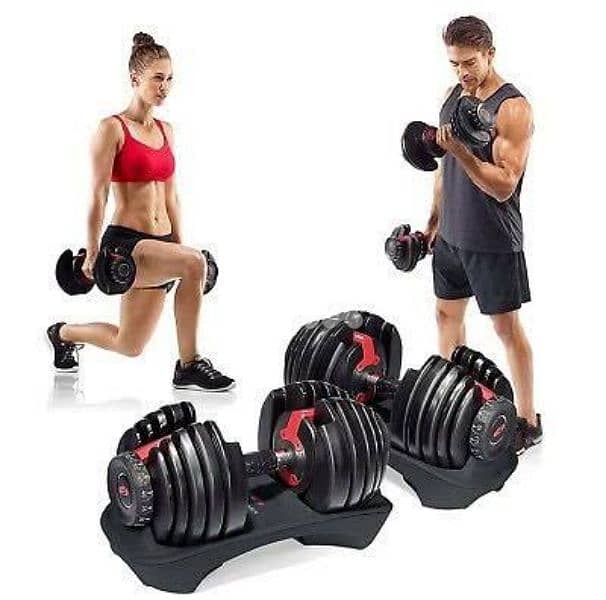 New Bowflex Adjustable Dumbbells 24kg 0