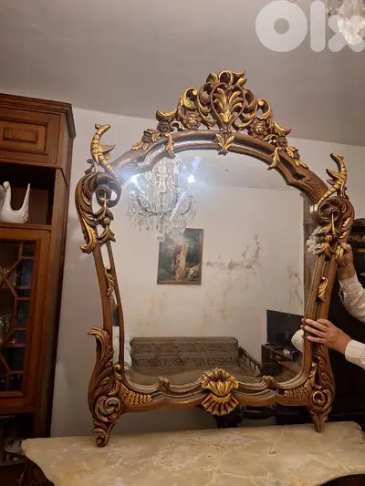 كونسول مميز خشب زين وجه رخام اونكس روعة الفخامة والجمال
