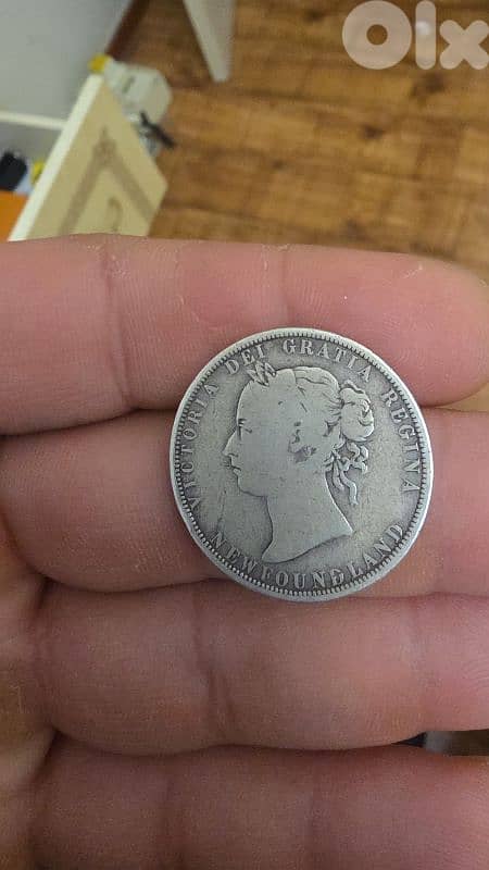 Newfoundland 50 Cents Queen Victoria Silver 0.925 Coin – Mintage 50k 0