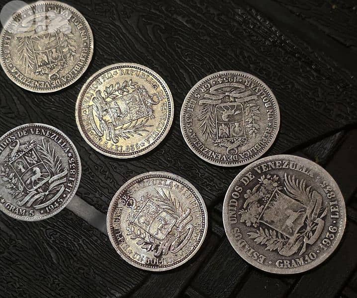 35g Silver Coin Lot – Venezuela Bolívar (1930s–1960s) – 83.5% Silver 2