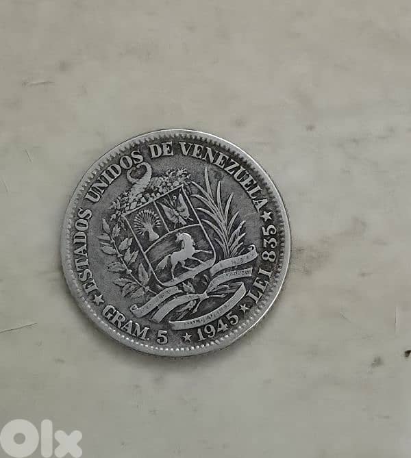35g Silver Coin Lot – Venezuela Bolívar (1930s–1960s) – 83.5% Silver 5