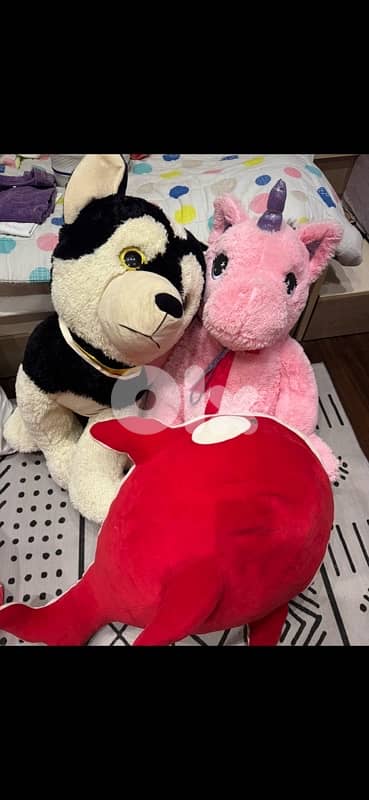 jumbo fluffy toys 3 pieces 0