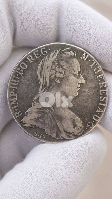 1780 Maria Theresa Thaler Silver Coin (83.3% Silver) 1