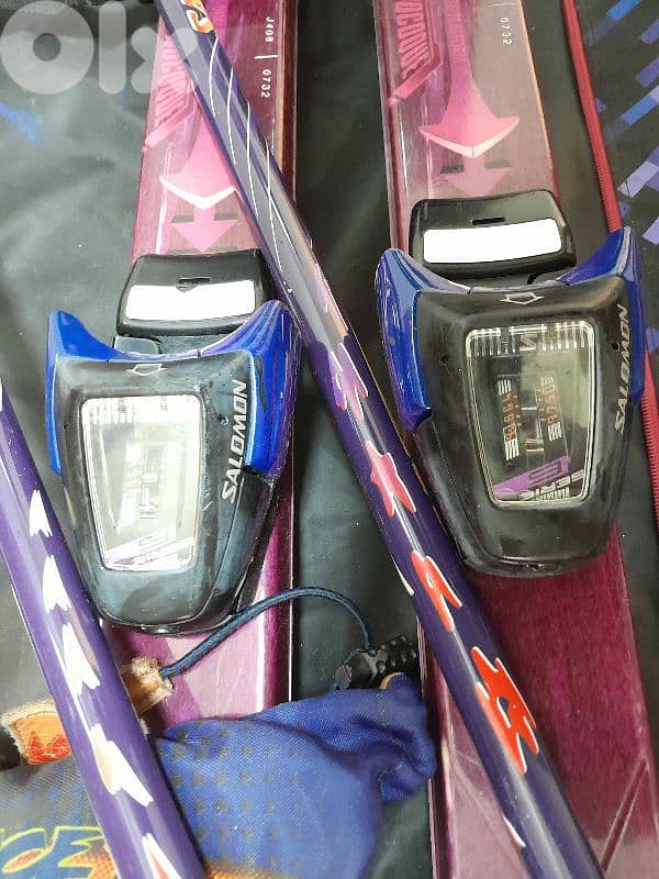 SALOMON EVOLUTION 8 + POLES + GLOVES + SALOMON CLUB CASE 6