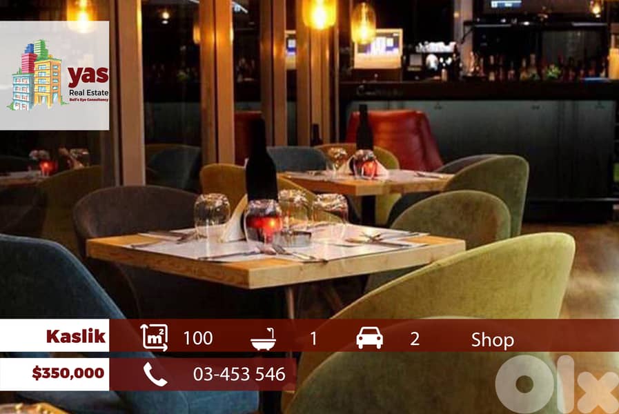 Kaslik 100m2 | Shop | Main Street | Perfect Investment |  EH 0