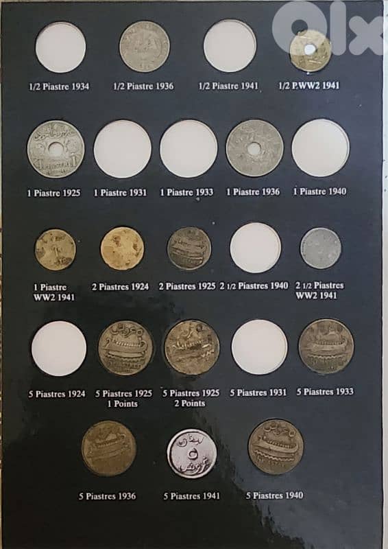 album for lebanese coins from 1924 till 2018 0