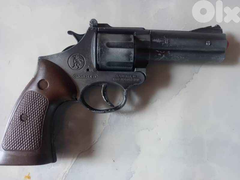 Vintage Kids toy metallic Gonher cap gun made in Spain 0