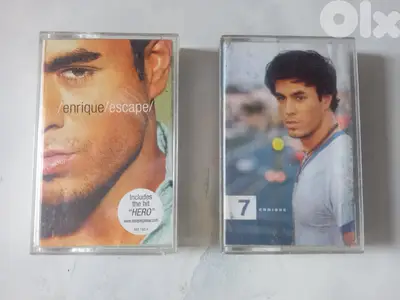 Enrique Iglesias cassettes including the albums "Escape & Seven Enrique Iglesias cassettes including the albums "Escape & Seven
