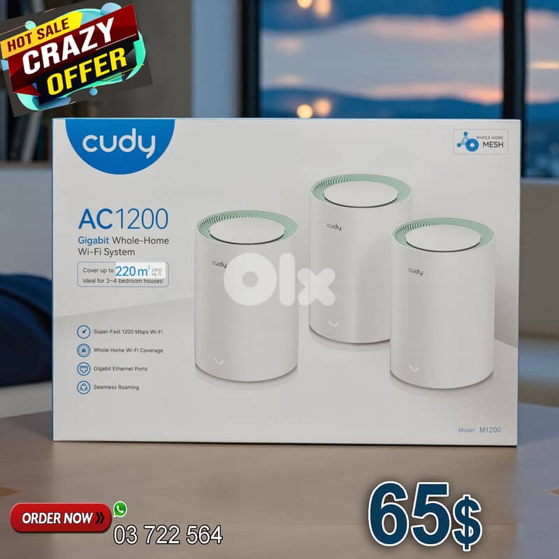 CUDY AC1200 WiFi Mesh System 0