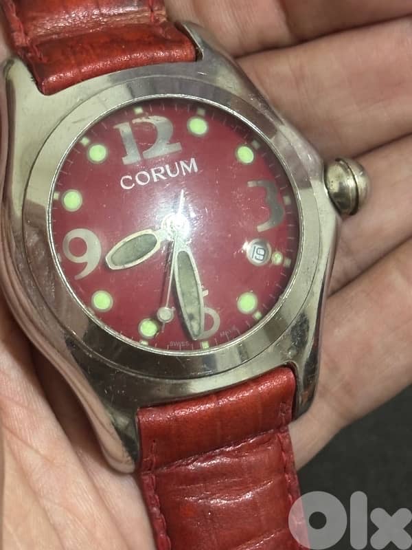Corum Bubble Style Automatic Watch – Exhibition Back – Red Dial 0